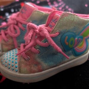 Colorful Kids Sneakers with Heart Design